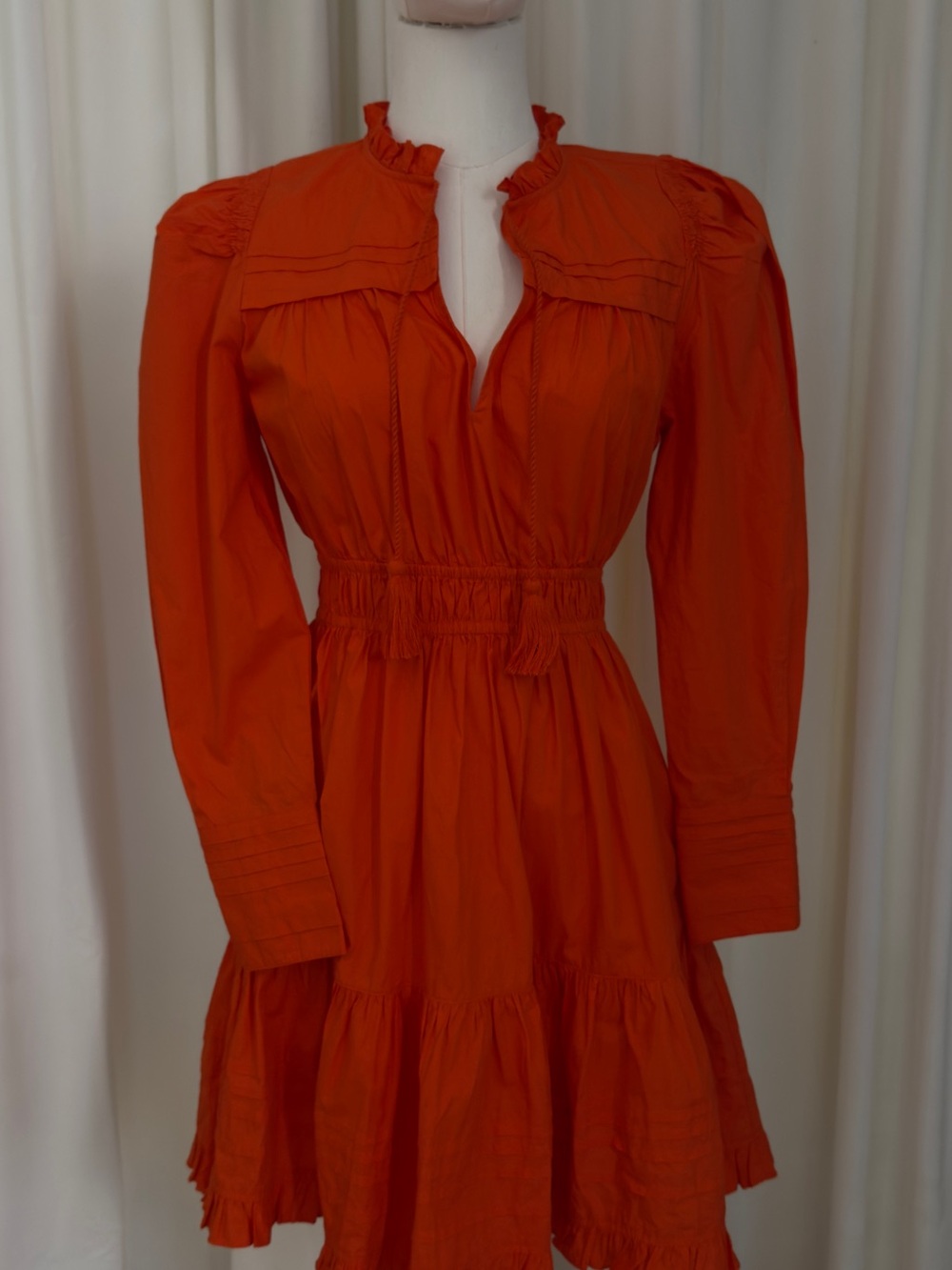 Ulla Johnson Long-Sleeve, sz 2, Tiered Mini Dress